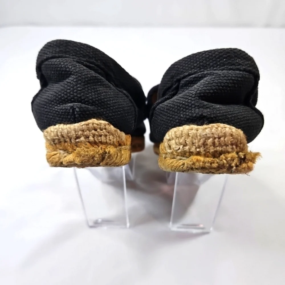 Hermes Black Espadrilles Loafers Size 36